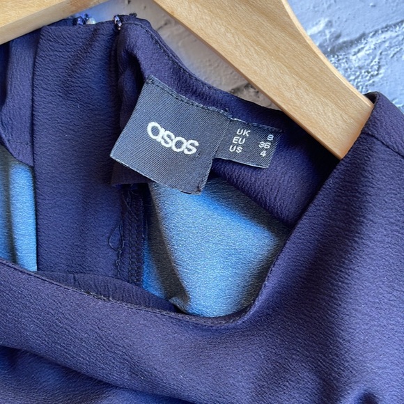 ASOS | Long sleeve navy butterfly print midi dress - Picture 9 of 11